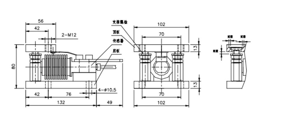 LP7220稱重模塊安裝尺寸