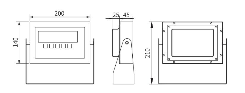 XK3150B-Ex本安型稱重儀表外觀尺寸